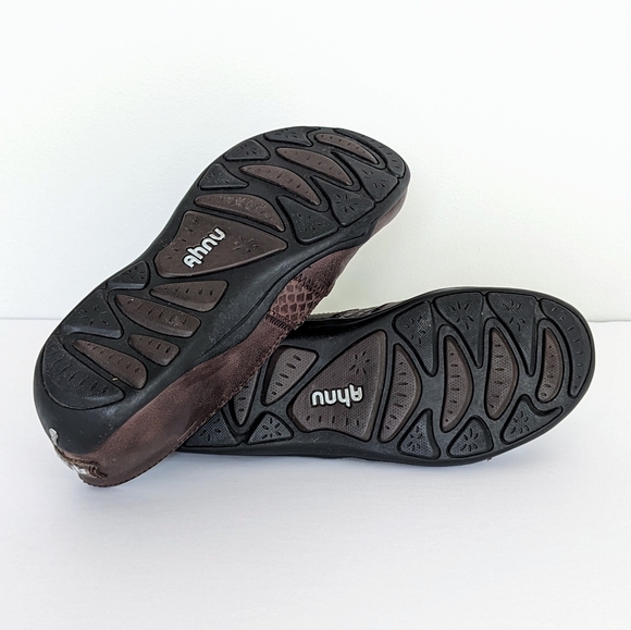 Ahnu Jackie Slip On Brown Leather Shoes - Picture 7 of 11